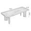 Table de salle à manger rectangulaire en bois massif brun à 4 pieds Live-Edge-727807877