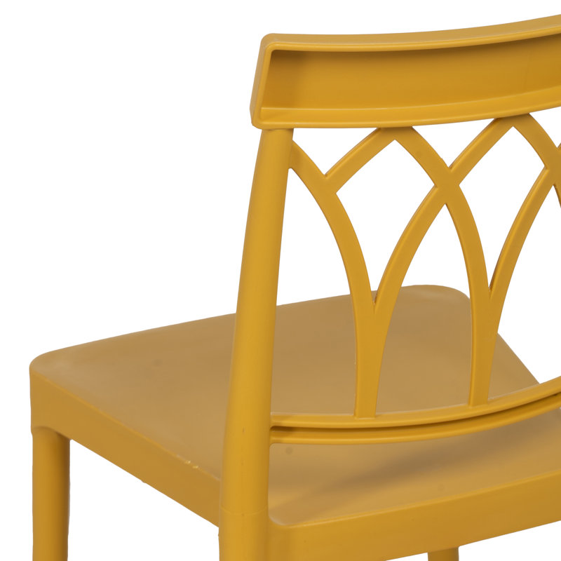 Patio Dining Side Chair, Yellow