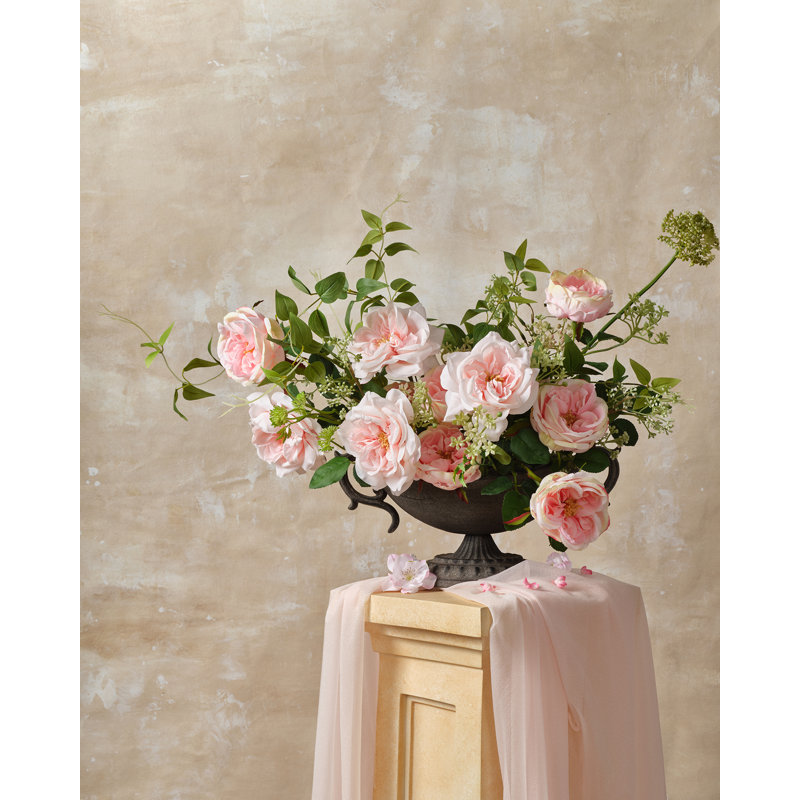 Fleurs roses artificielles 17 po, Rose