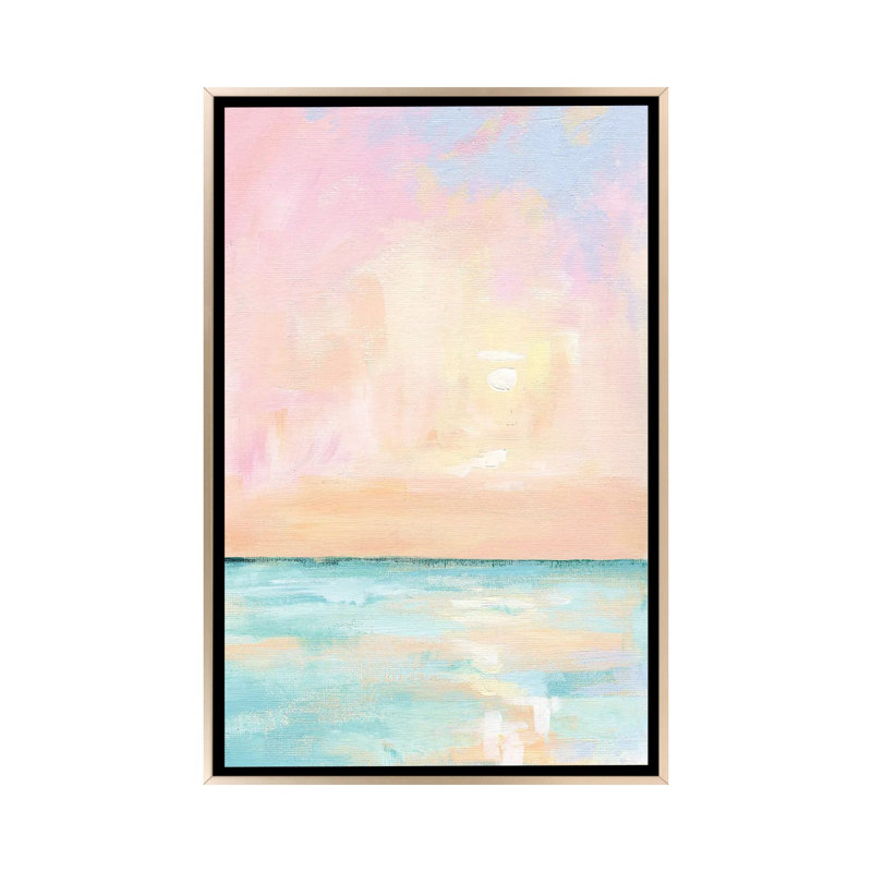 «Pastel Florida Sunset», reproduction d'art sur toile encadrée, H 60 po x l 40 po, Impression encadrée sans passe-partout