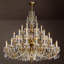 Lustre classique traditionnel à 38 lumières et 50 pouces, à intensité variable