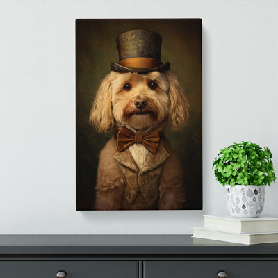 Cockapoo Victorian Art - Wrapped Canvas