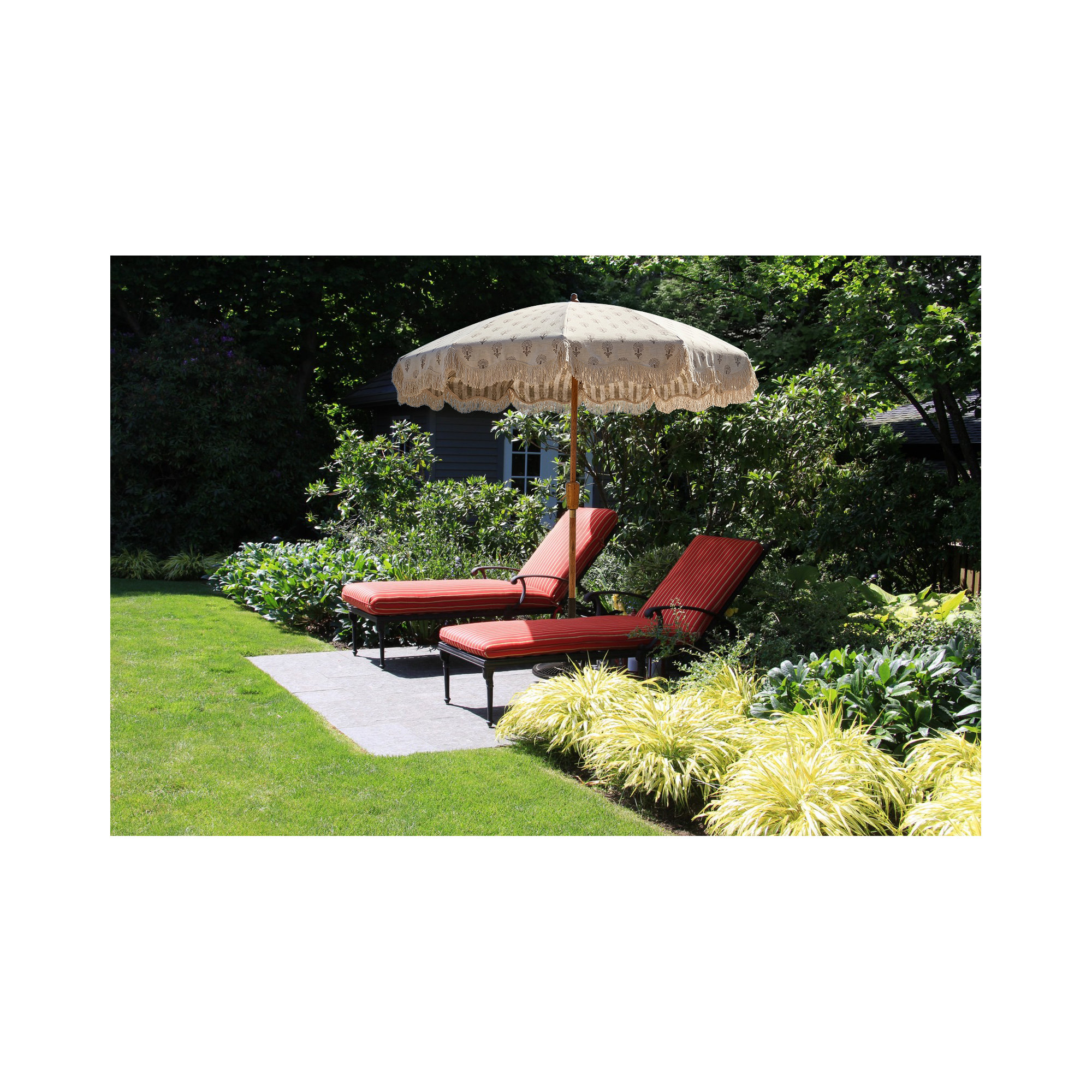 Lillie 7.5ft Garden Market Umbrella, Mira Seasalt