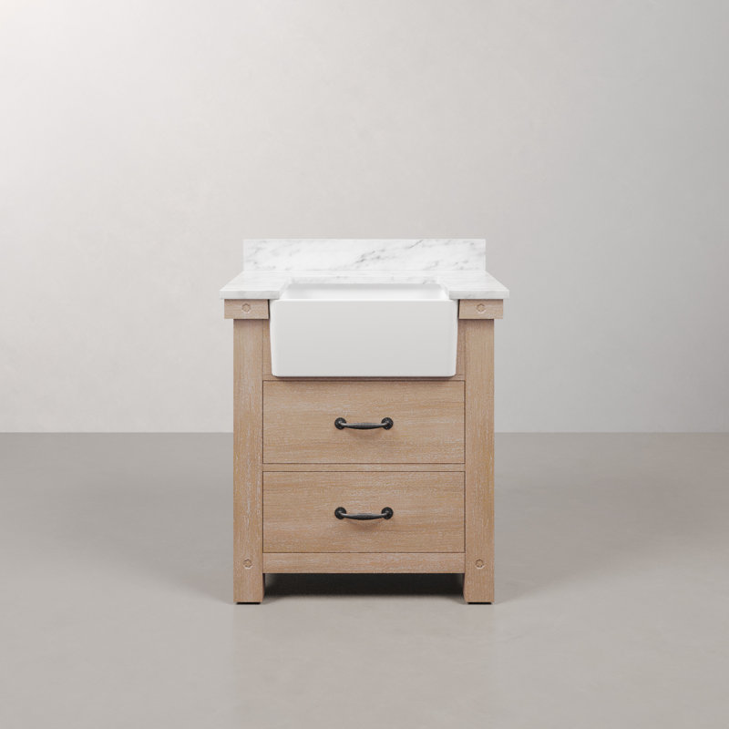 Ensemble de meuble-lavabo simple 31 po Keighley, Non, Rustic Sienna