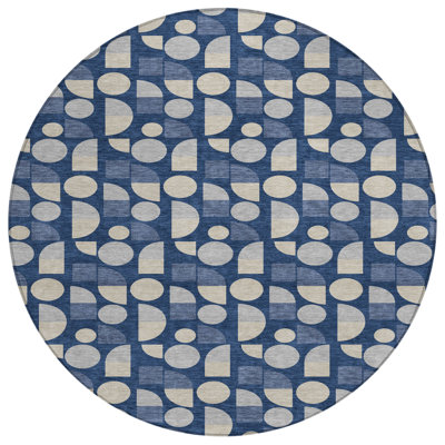 Machine Washable Indoor/Outdoor Chantille ACN2921 Geometric Rug