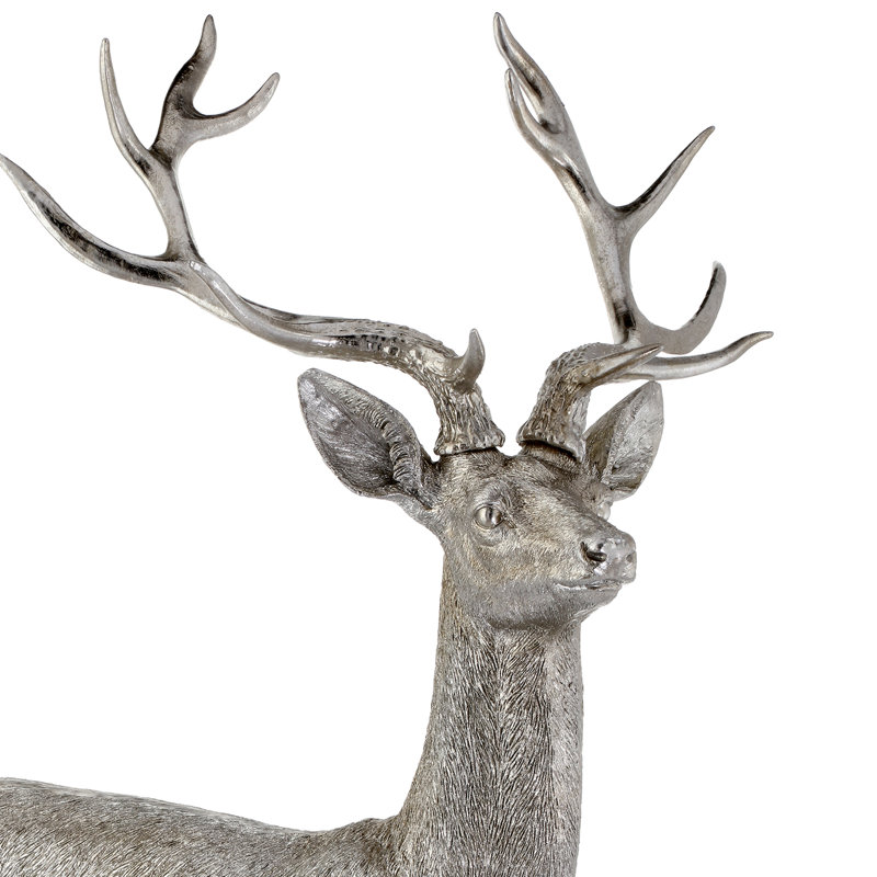 Cerf debout en résine Highlands
