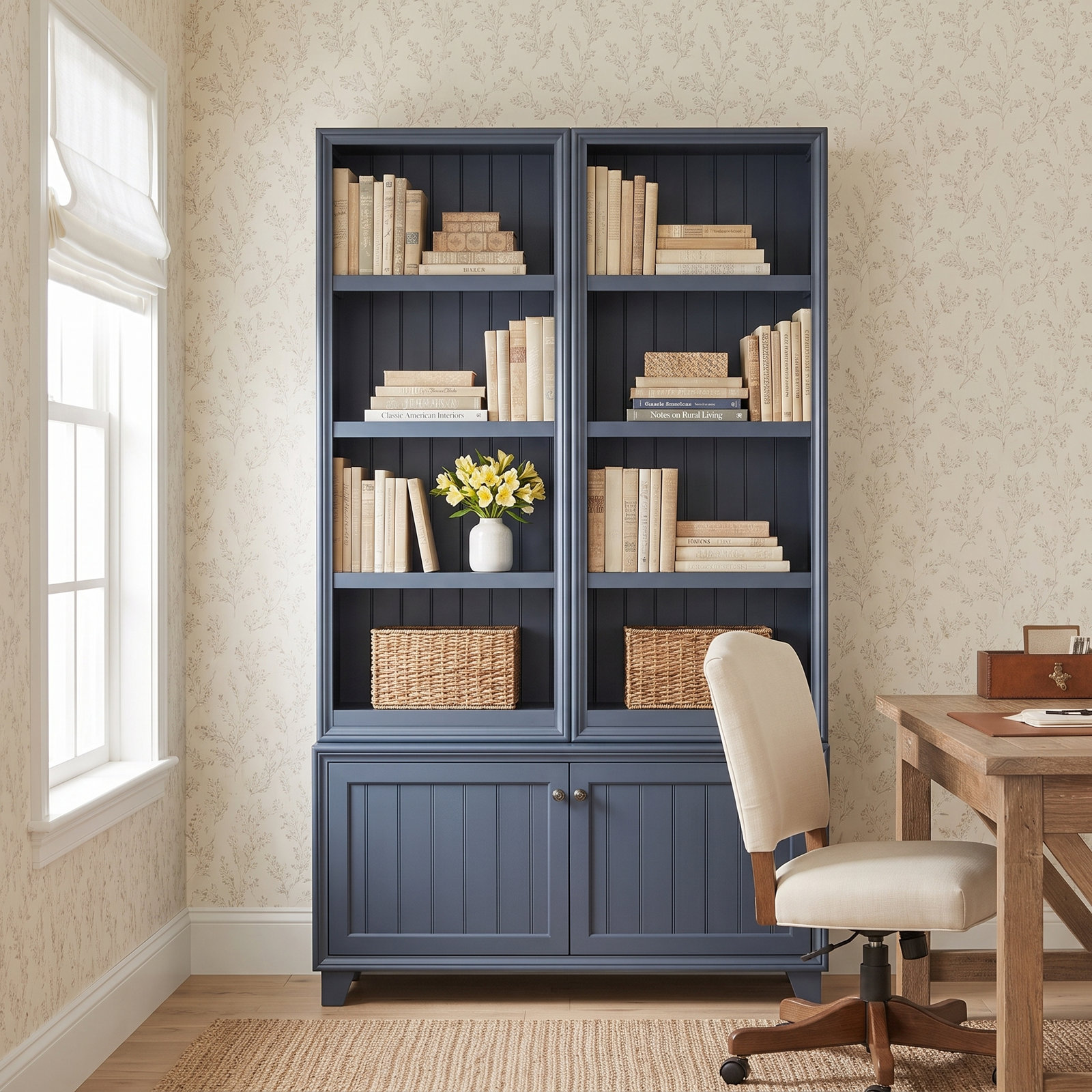 Satie 48" Bookcase, Blue