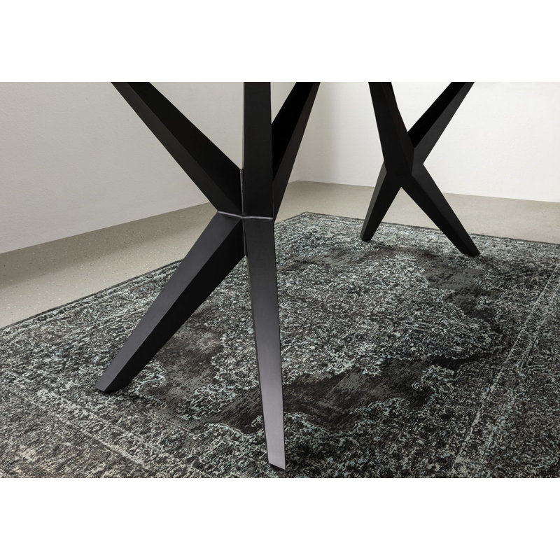 Dining Table, H76 x L200 x W100cm, Brown, Anthracite