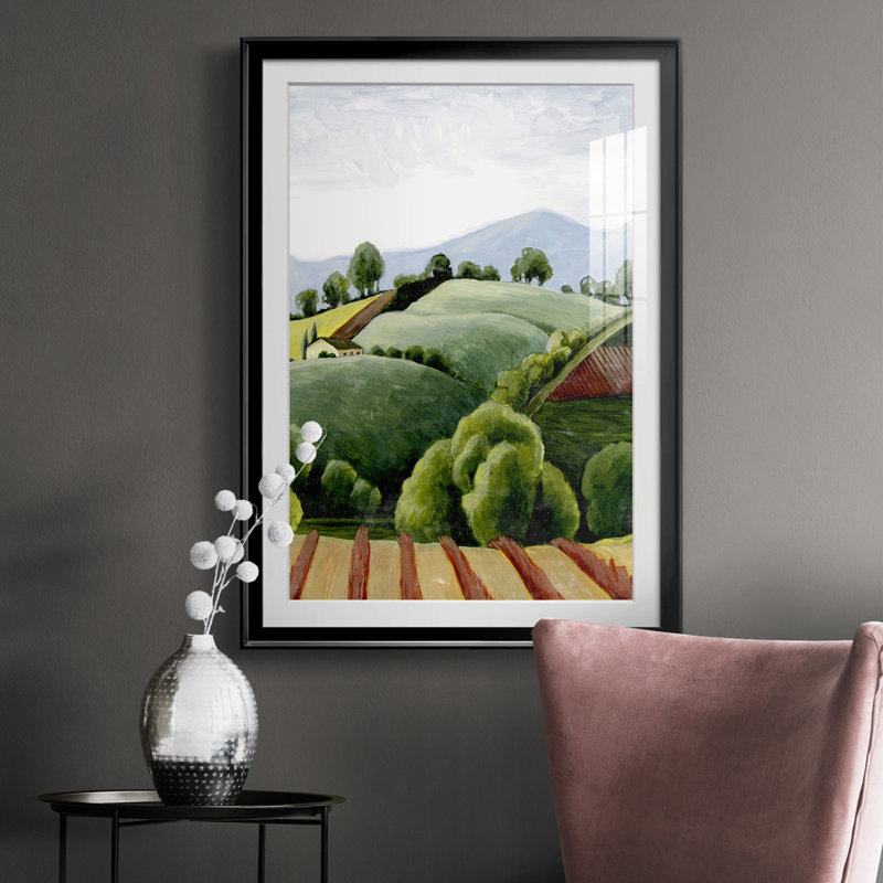 Toscane, croquis I - reproduction de cadre photo, H 24,5 po x l 18,5 po x P 1 po, Noir