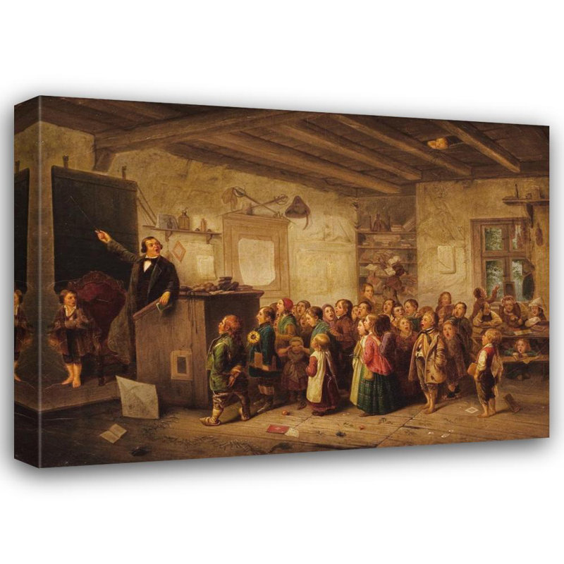 «Children Choir pratique» par Hubert Salentin - Art mural sur toile tendue avec châssis, H 24 po x l 17 po