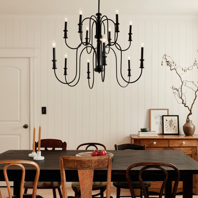 Lustre noir 12 lumières Karthe