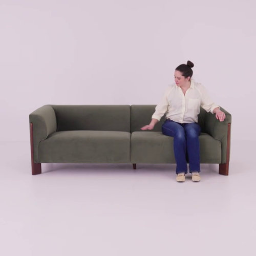 Wanetta 88'' Upholstered Sofa With Solid Wood Leg