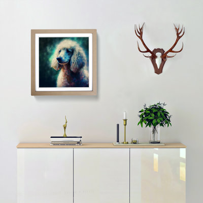 Poodle Impressionism 1 Piece Single Picture Frame Wall Art