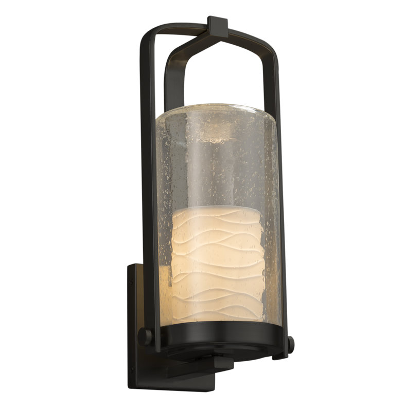 Applique à bras extérieur Getz, H 16,5 x l ? x P 7 po, Noir mat