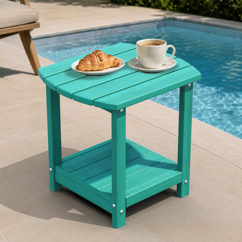Table de bout d'extérieur en PEHD Adirondack, Sarcelle