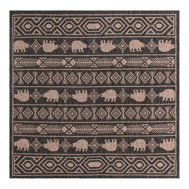 Tapis intérieur / extérieur Amasya Marcion, Carré 10 pi