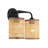 Double Light Vanity With Natural Rattan Shade Wall Lamp