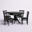 Ensemble de salle à manger extensible en bois d'hévéa massif Ajanea-631045627-631045623-631045620