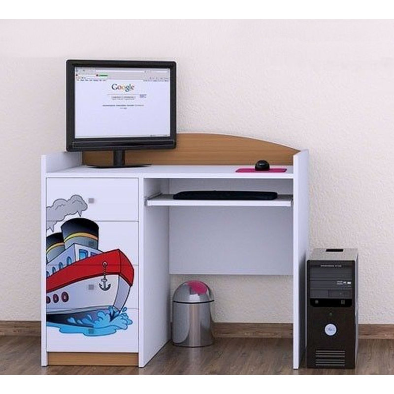 Hiro 100cm Computer Desk, Light Brown