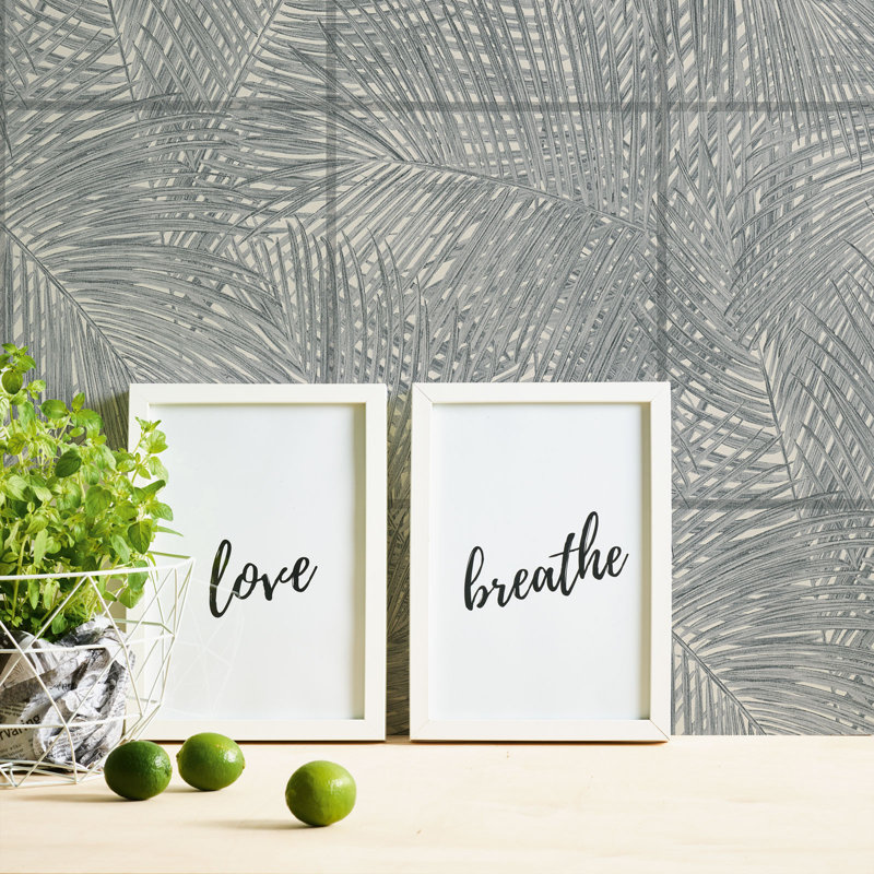 Cettina 10.05m x 53cm Matte Wallpaper Roll, Grey/Anthracite/White