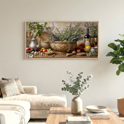 «Herbal Still Life», reproduction d'art sur toile encadrée de 1 x 58 po x 28 po