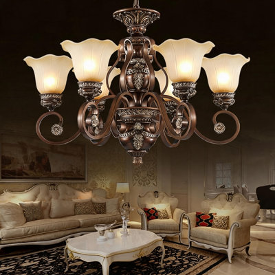 Plafonnier semi-encastré Retro Bronze Chandelier