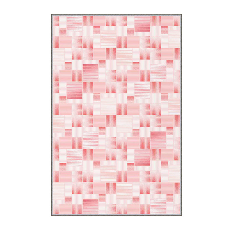 Stylish Hall Carpet, 2.6 x 6.6 Feet, 100% Polyester, 0.3 in Pile Height | Antibacterial, Non-Slip PVC Felt Dot Underside | 3D Digital Print, Machine Washable, Ideal for Entryway & Living Spaces