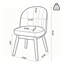 Chaise de salle à manger rembourrée en tissu avec pieds en bois-1990032021