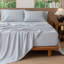 Ensemble de draps 100% coton lavé MooMee-118739900-121119068