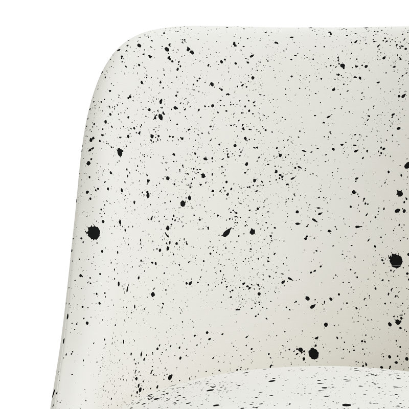 Tabouret de bar et de comptoir Gallie, Tabouret de comptoir (hauteur de siège de 27 po), Noir, Éclaboussures d'encre