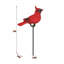 6-Piece 11" Red Cardinal Garden Stakes - Christmas Resin Bird Decor