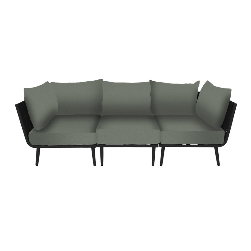 Cayman Sofa, Gray, Black