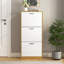 Armoire de rangement pour chaussures avec 3 tiroirs à panneaux blancs-121064856