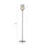 Lampe de jardin en métal avec interrupteur au pied moderne en nickel 59 po Bridget-554202454