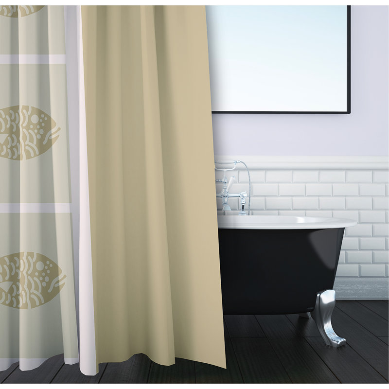 Rideau de douche simple, Taupe