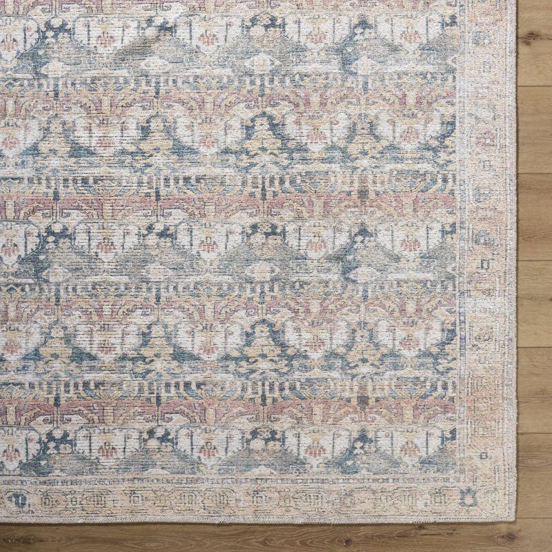 Yaruna Machine Washable Area Rug, Rectangle 6'7" x 9'