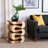 Clive Wavy Sculptural Suar Wood Side Table