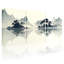 Paysage et nature montagne lac réflexion arbres ciel eau paysage ensemble de 3 impressions d'art sur toile-312138073