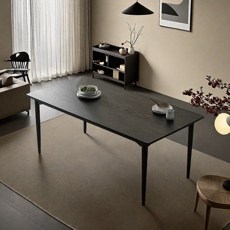 Table à manger classique en bois massif, Burlywood, H 28,74 po x L 70,86 po x l 35,43 po