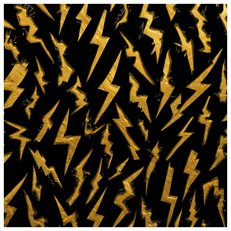 Tapis de bain Gold Lightning Bolts, L 24 po x L 17 po
