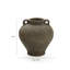 Rustic Brown Terracotta Cauldron 14.6-Inch Tall Vase