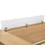 Lit plateforme double en bois avec 6 tiroirs, tablettes, bureau et garde-robe-119320722