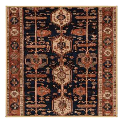 Machine Washable Turkish Brown Area Rug