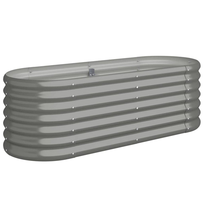Antawan Metal Raised Garden Bed, Gray
