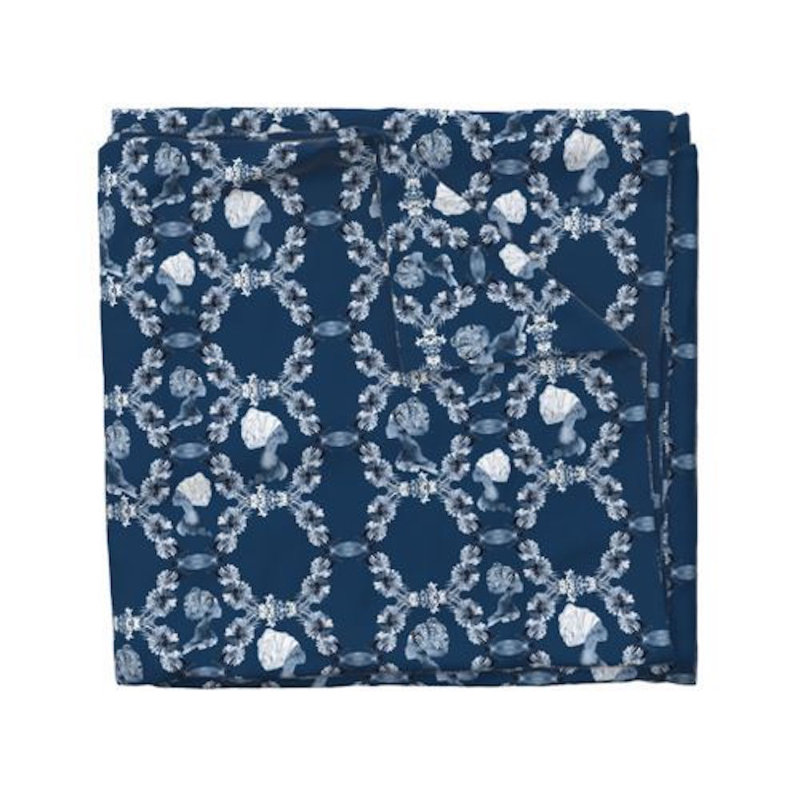 Sisters Sateen Duvet Cover, Indigo, King Duvet Cover