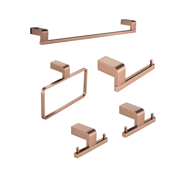 5 - Piece Bathroom Hardware Set, Rose Gold