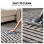 Tapis lavable antidérapant à rayures bohémiennes délavées-22133795