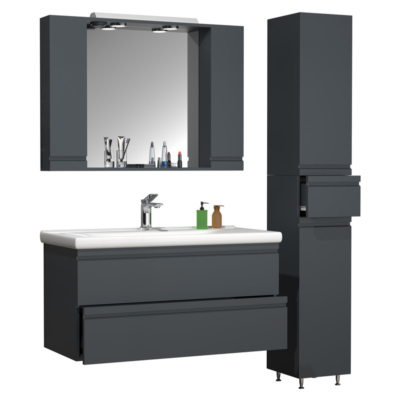 Skaggs Bathroom Furniture Suite, Black