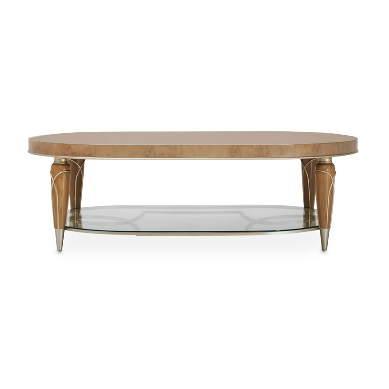 Villa Cherie Oval Cocktail Table - Caramel