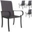 Ensemble de 4 chaises de salle à manger d'extérieur en osier Outsunny-336263916